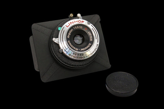 Schneider 65mm F6.8 Lens with matching cone and lens board