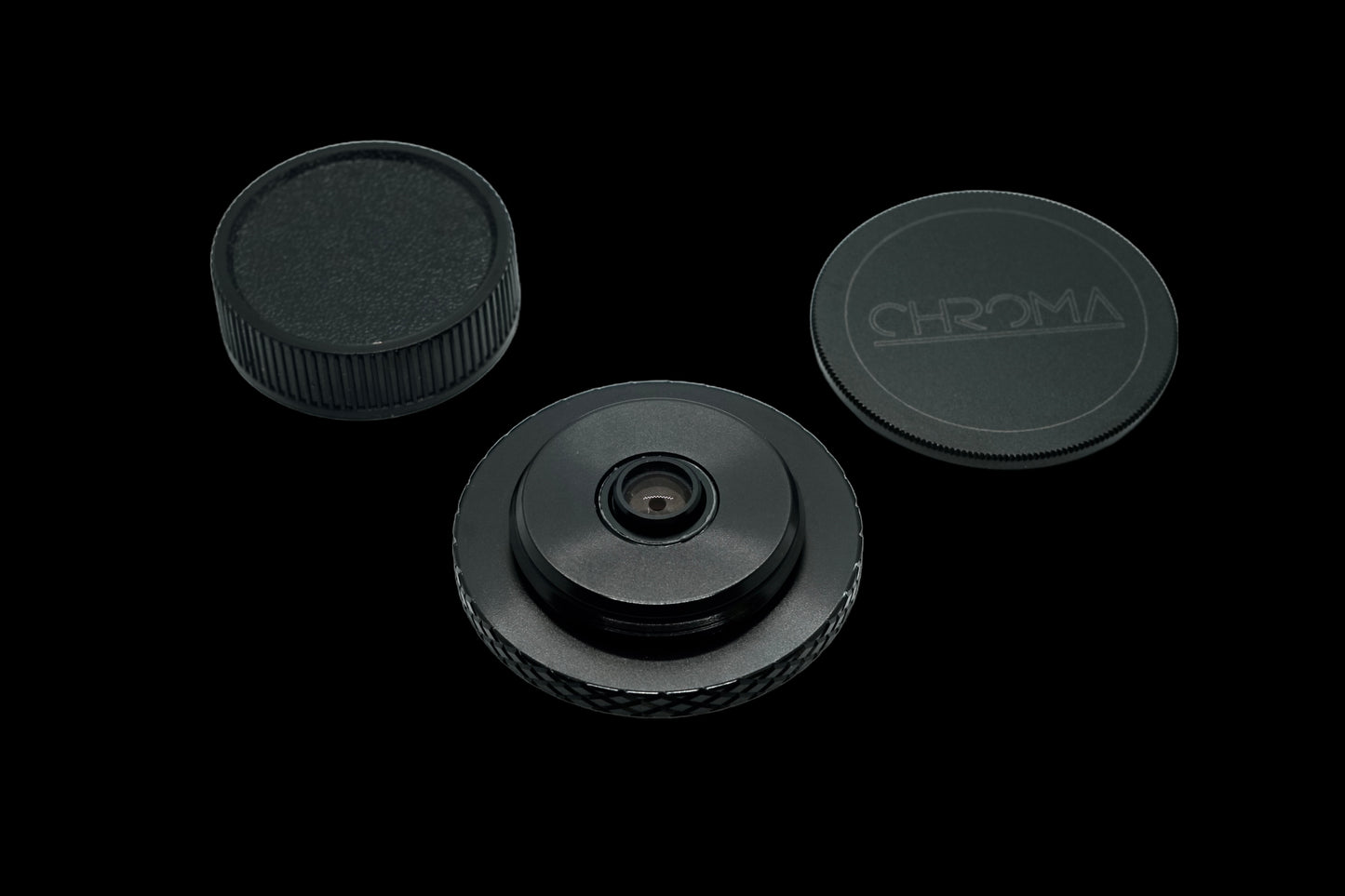 Double Glass - 24mm F11, M39 mount lens with custom engraved caps