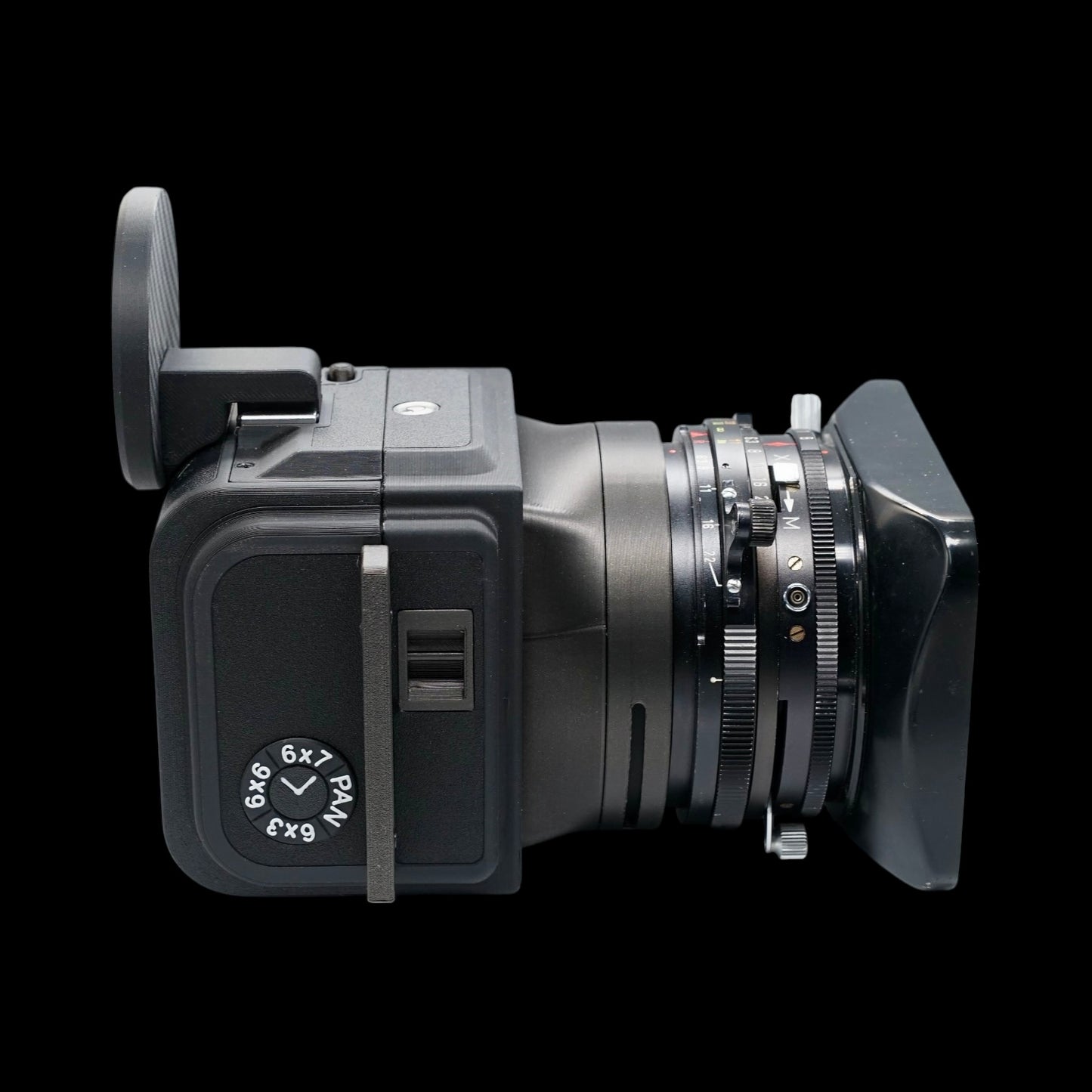 Six7 With Mamiya Press 50mm f6.3 lens, viewfinder and hood