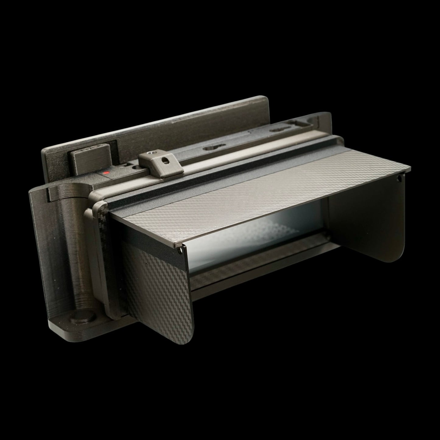 One Off - Custom Metallic Gunmetal Grey 6x17 Graflok Rollfilm Back & Ground glass with matching ground glass protector/shade.