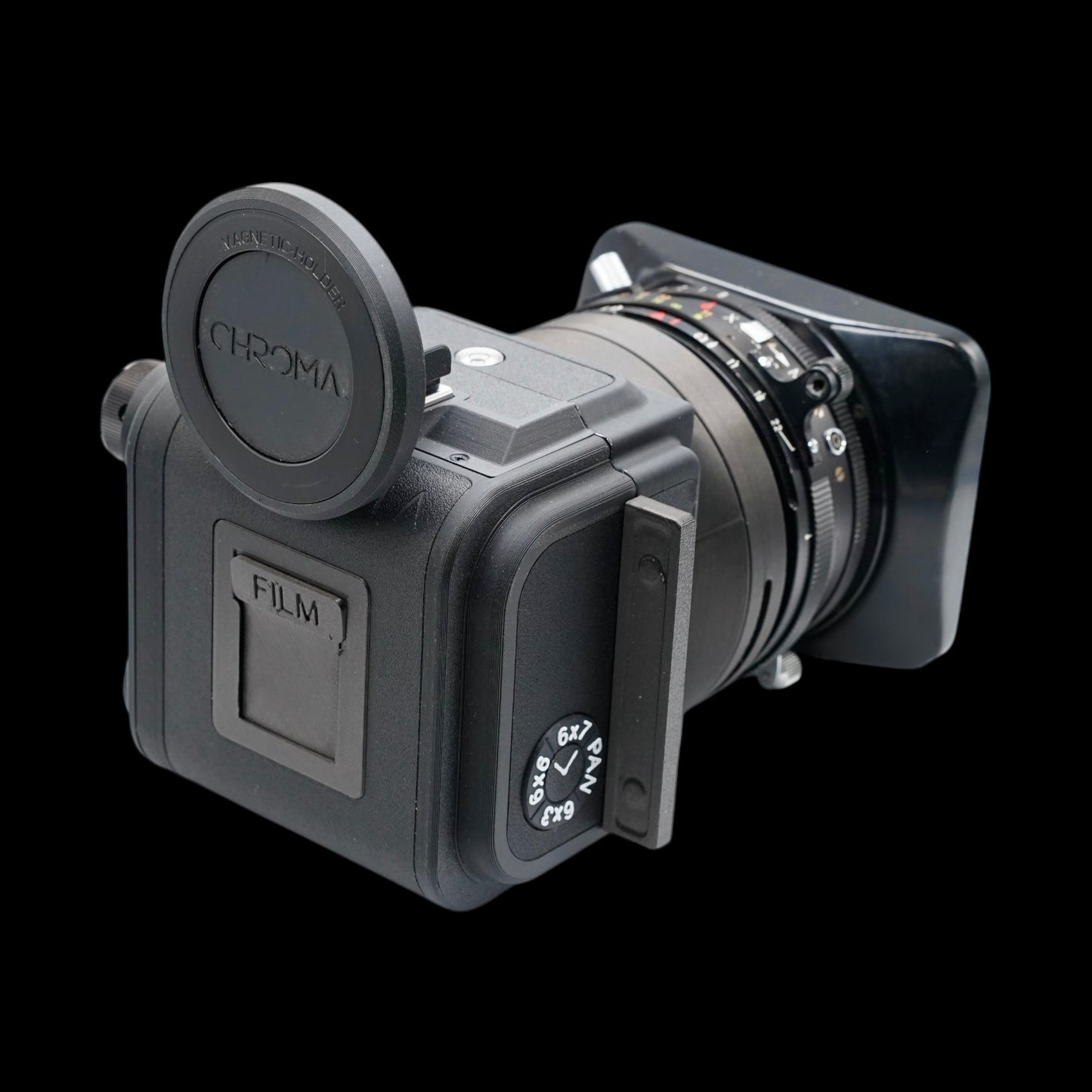 Six7 With Mamiya Press 50mm f6.3 lens, viewfinder and hood