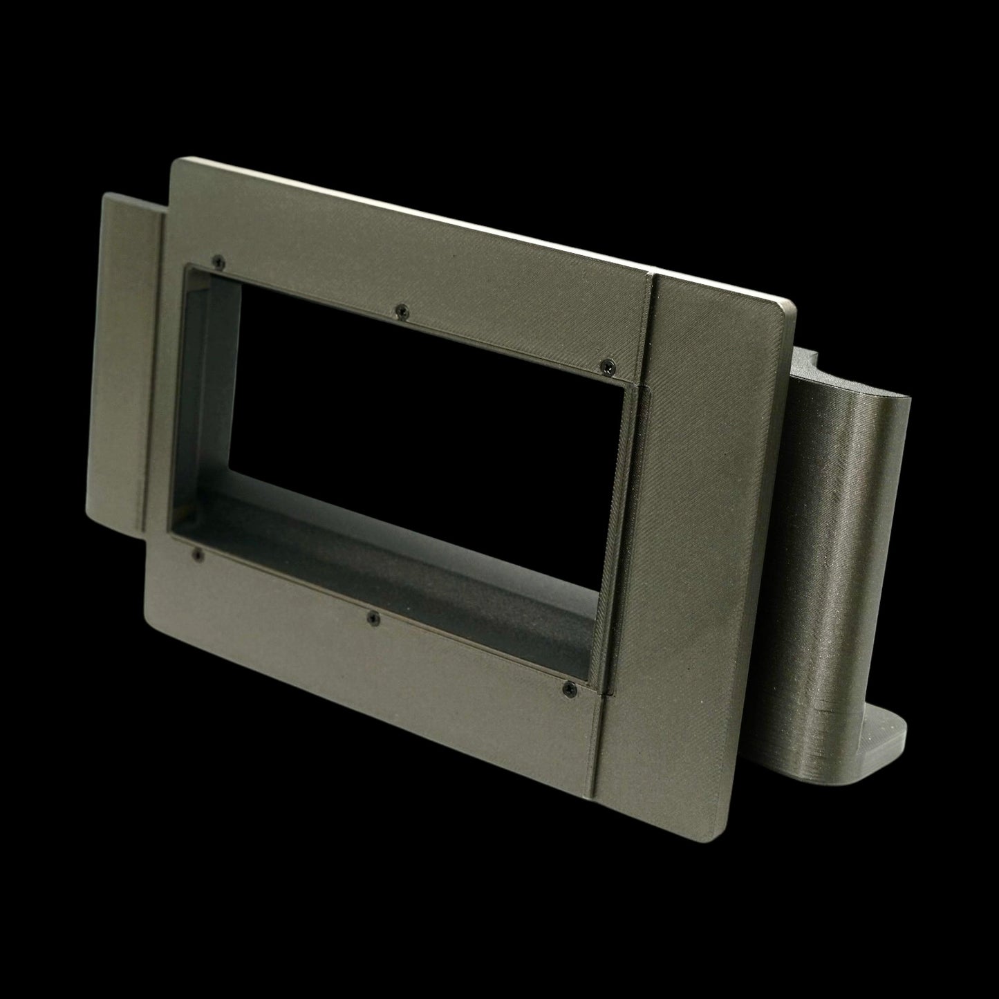 One Off - Custom Metallic Gunmetal Grey 6x17 Graflok Rollfilm Back & Ground glass with matching ground glass protector/shade.